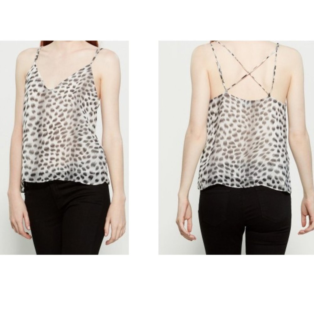 "Timing" Animal print X back cami